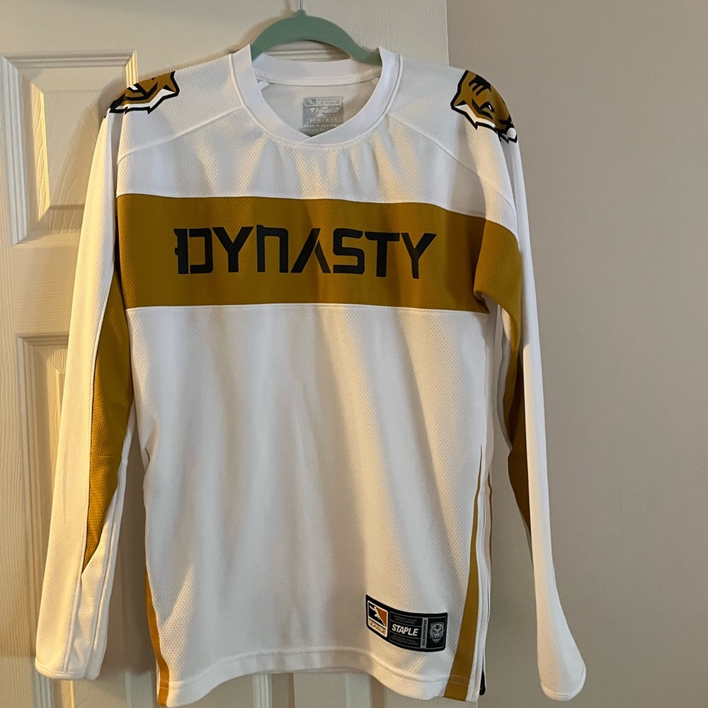 Dynasty White and Gold Long Sleeve Jersey